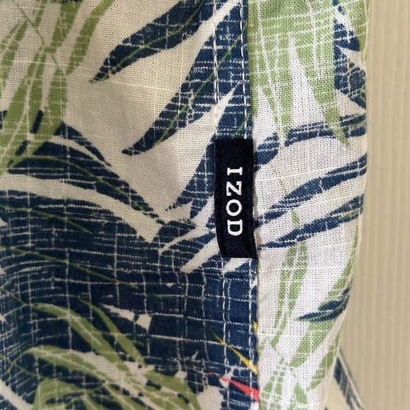IZOD Tropical Palm Tree Shirt - Picture 2 of 7